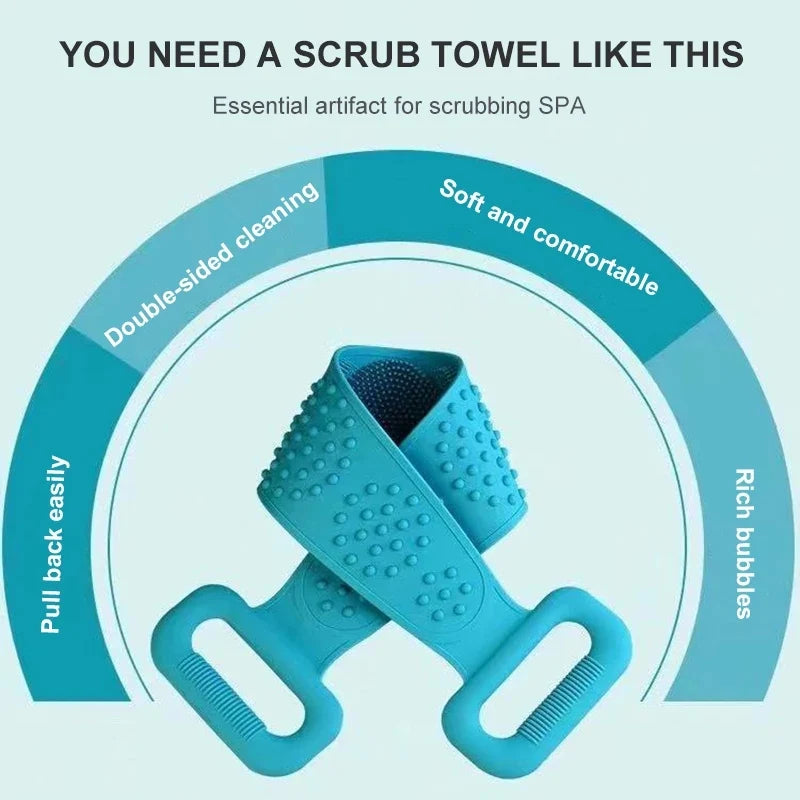 FlexiScrub™ Double Sided Silicone Exfoliating Bath Scrubber