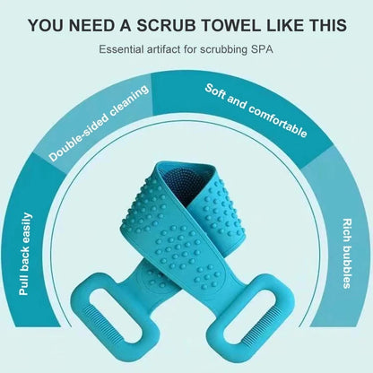 FlexiScrub™ Double Sided Silicone Exfoliating Bath Scrubber