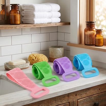 FlexiScrub™ Double Sided Silicone Exfoliating Bath Scrubber