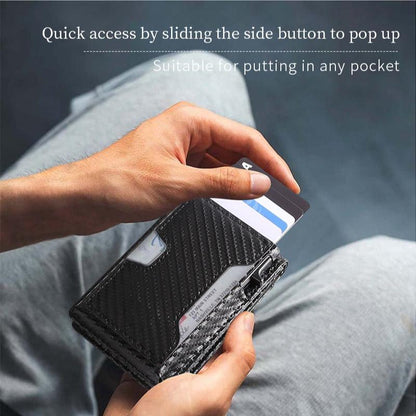 VaultGuard™ Leather RFID Pop-Up Wallet