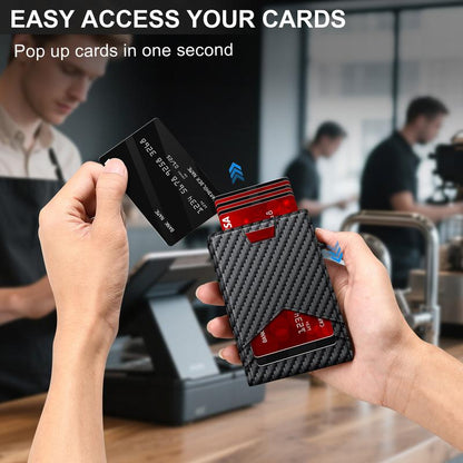 VaultGuard™ Leather RFID Pop-Up Wallet
