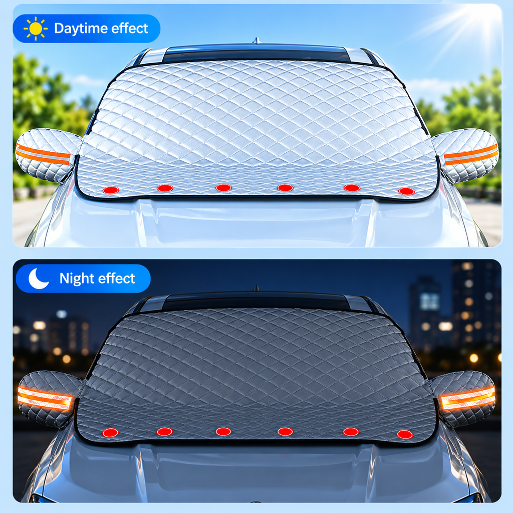 MagneticShield™ 3-Layer Windshield Snow Cover + Side Mirror Protectors