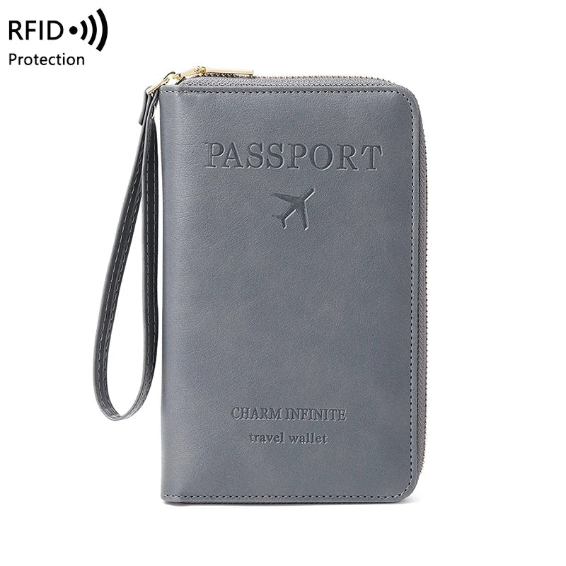 RFID Blocking Premium Leather Travel Wallet