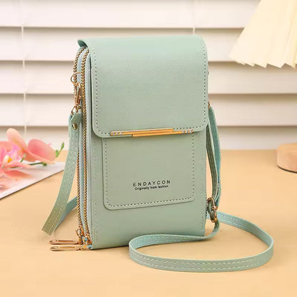 TouchGuard™ Leather Phone Crossbody Bag