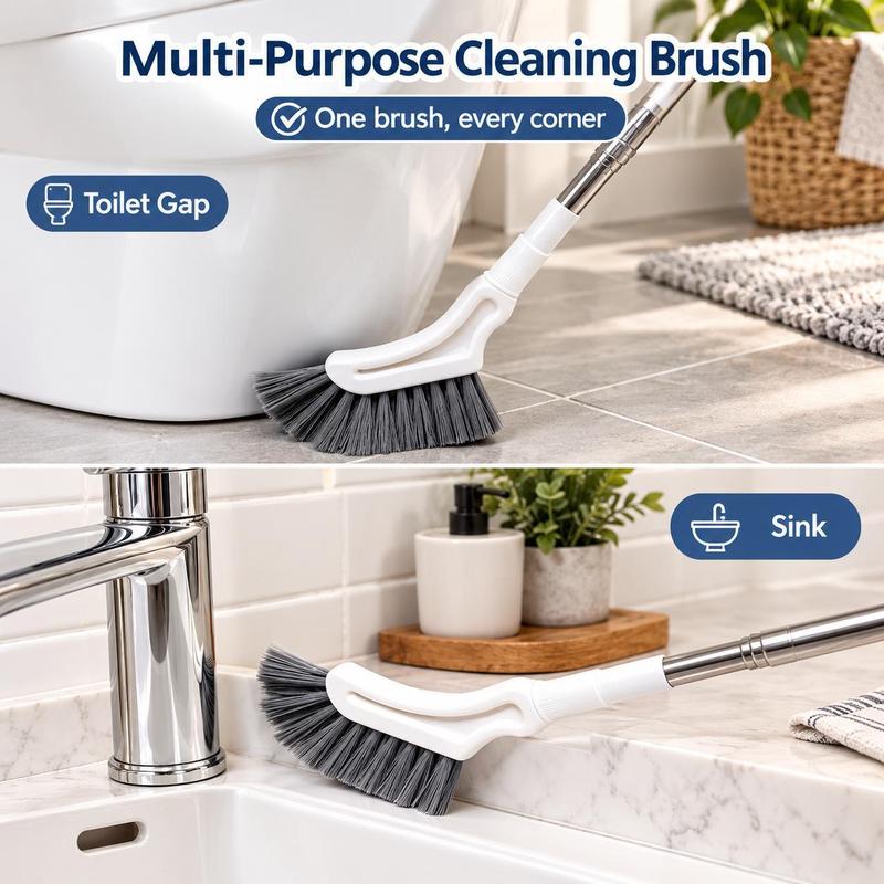 Adjustable Length Stainless Steel Long Handle Cleaning Brush