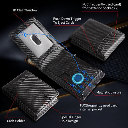 VaultGuard™ Leather RFID Pop-Up Wallet