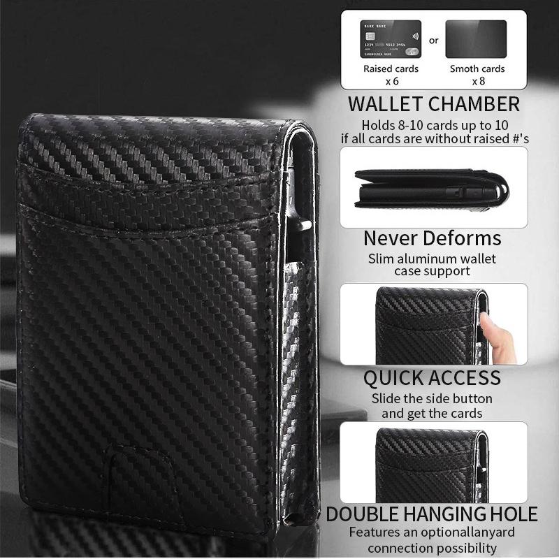 VaultGuard™ Leather RFID Pop-Up Wallet