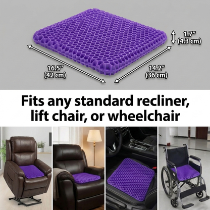 WelloCrest™ Double-Thick Hexa gel Seat Cushion